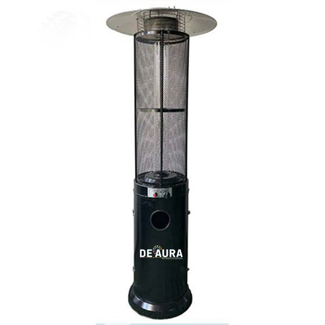DEAURA HD ROUND FLAME GAS HEATER BLACK COLOR