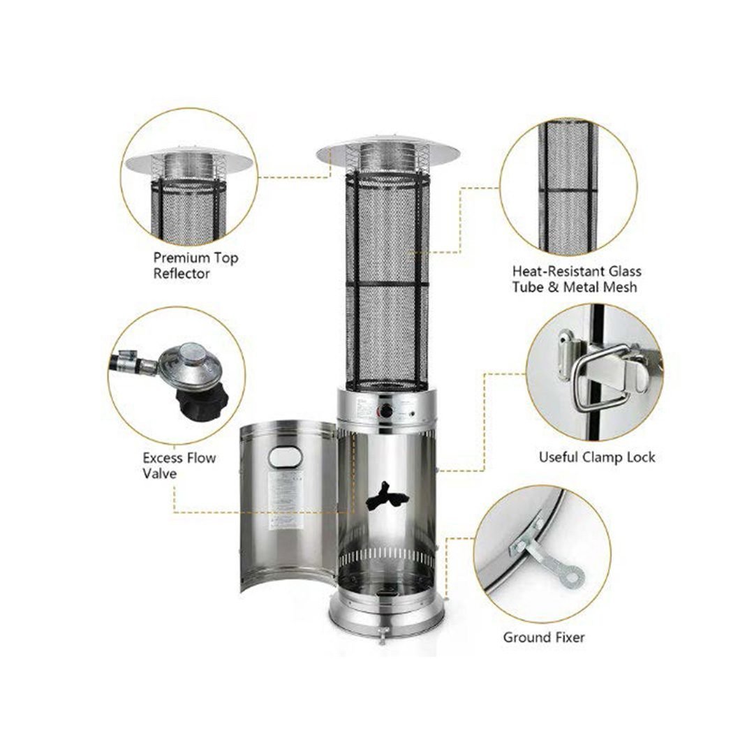 DEAURA HD ROUND FLAME SS GAS HEATER - Image 3